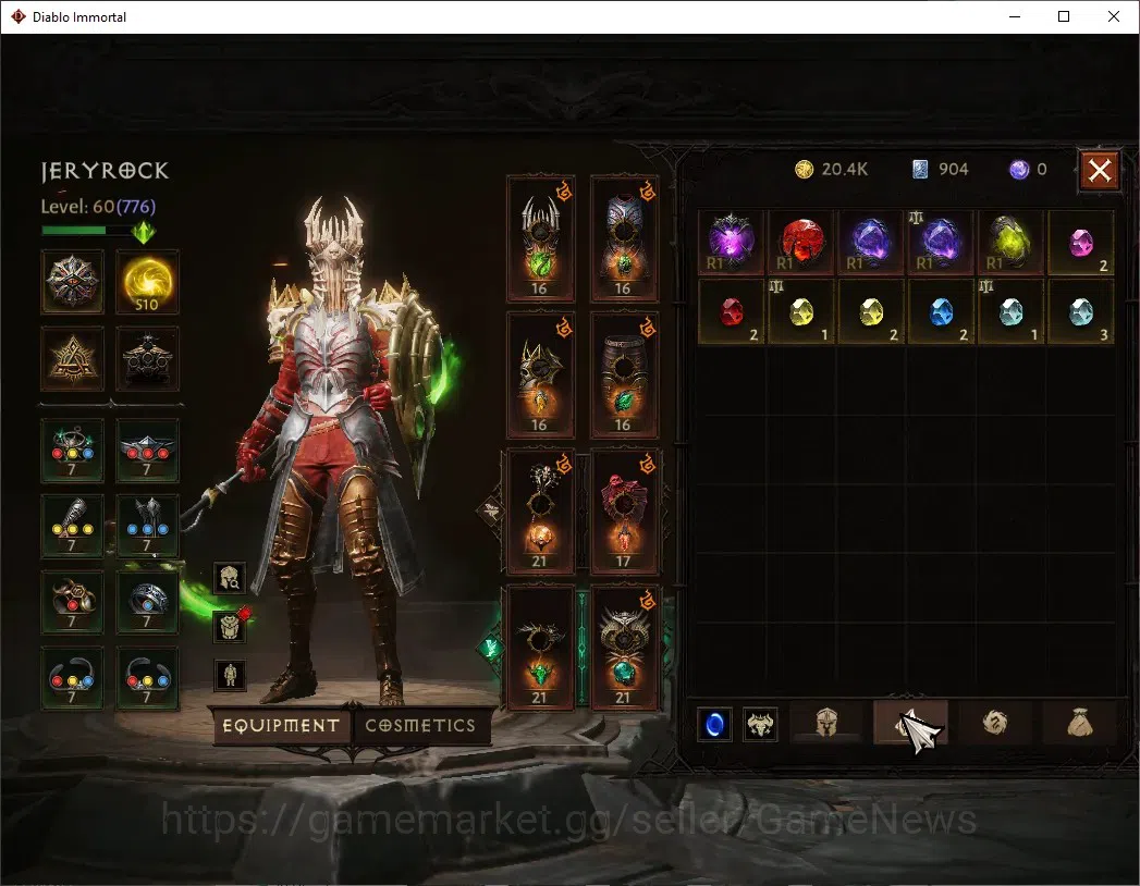 Diablo Immortal Accounts SEA-Vasily|CS ON|Lv60(776)|Crusader|43k CR|Reso 51 image 6