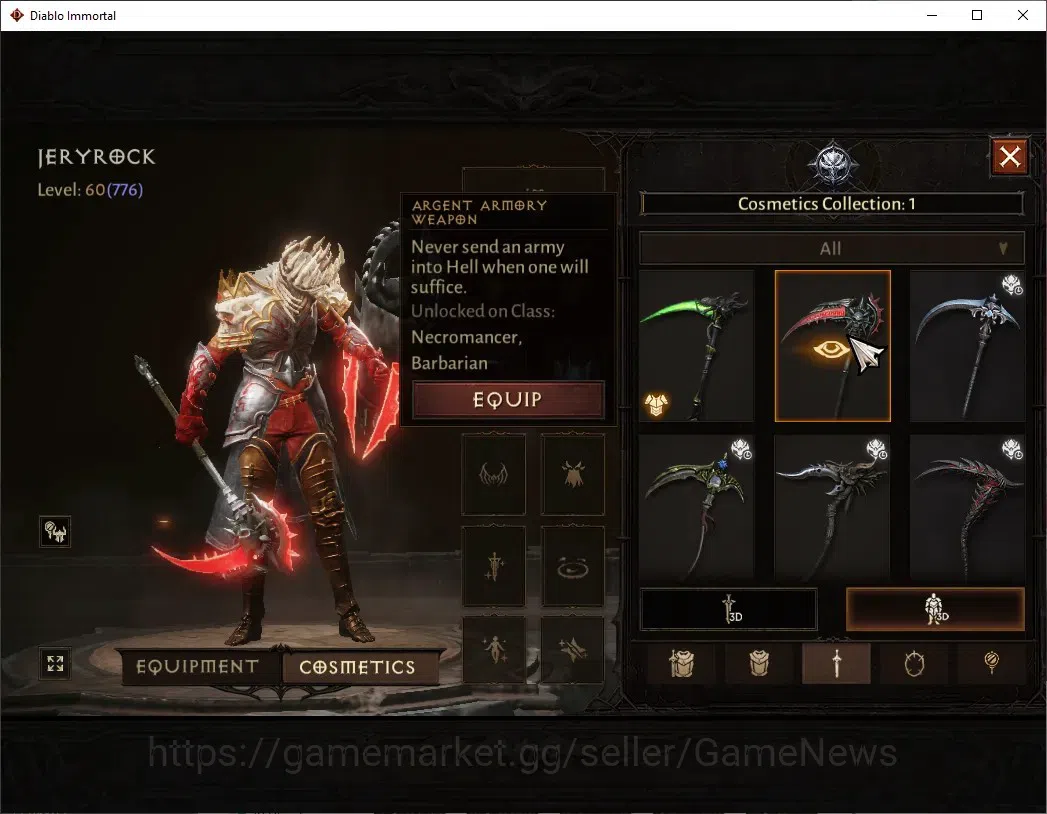 Diablo Immortal Accounts SEA-Vasily|CS ON|Lv60(776)|Crusader|43k CR|Reso 51 image 9