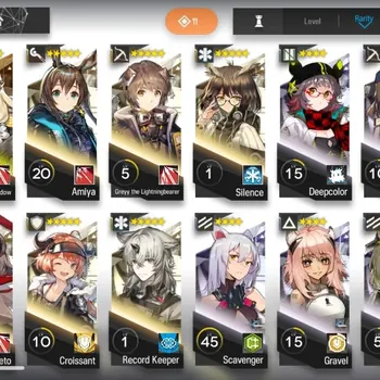 Arknights Accounts Starter Global|Lv14|62 Total OP|1 Limit+2Std Char|Kal'tsit|SilverAsh,Reed The flame