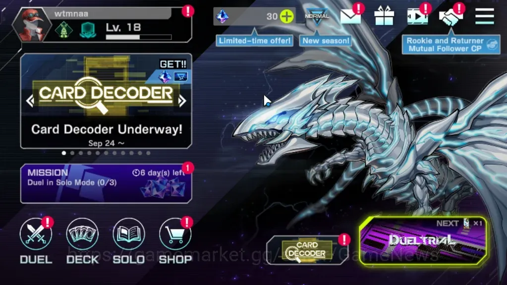 Yu-Gi-Oh! Master Duel Accounts High-Level Android|Lv 18|20 Decks|Dracotail,Kewl,Sky 1