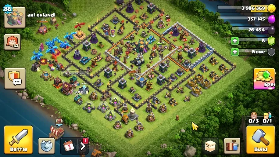 Clash of Clans Accounts Starter LV 86|TH 14-BH 8|HH 7|Limited Skin|BK 30,AQ 25,GW 16,MP 19,RC 20|BM 6|CN ON|Protect OFF|Take 1