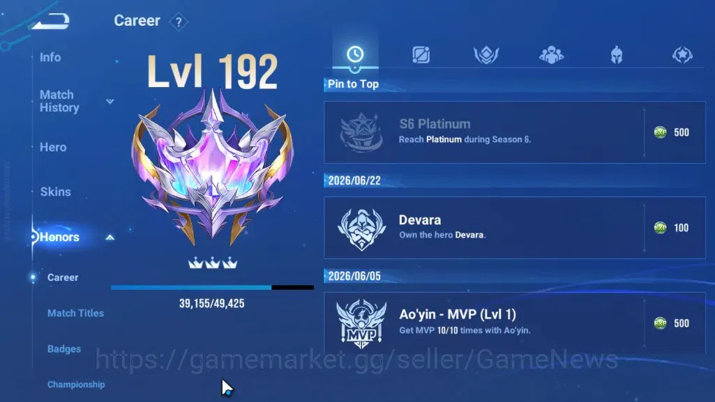 Honor of Kings Accounts Hero113 Skin301|Nobi 8|Flawless(Daji,LadyZhen,Mai) image 8