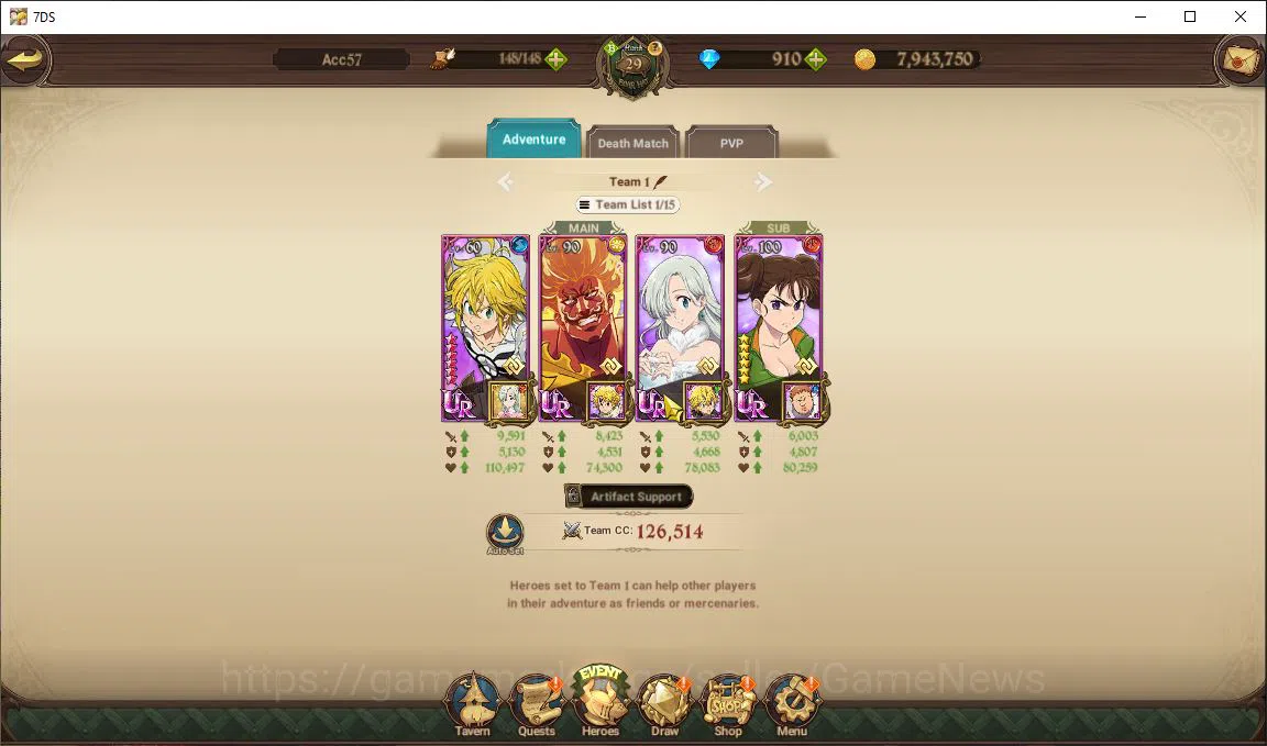 The Seven Deadly Sins: Grand Cross Accounts Global |1,1M CC| Starter Ch 5 | 910+1 Seventh Spri image 6