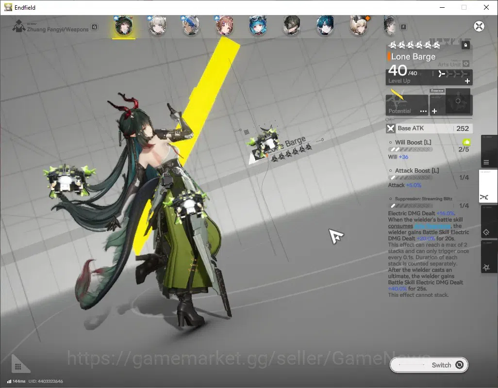 Arknights: Endfield Accounts ASIA|Lv 28|4 SSR (2 Limited) + 6 (6* Weapon) + 1 Weapon Supply|Zhuang 3