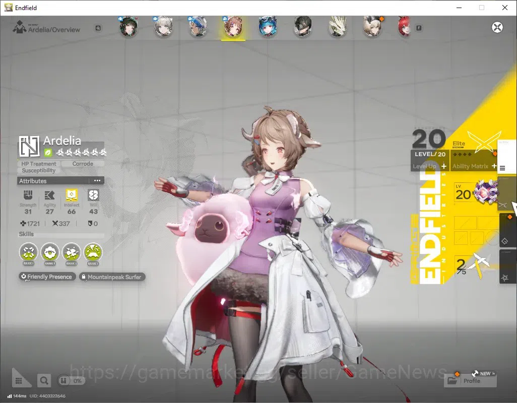 Arknights: Endfield Accounts ASIA|Lv 28|4 SSR (2 Limited) + 6 (6* Weapon) + 1 Weapon Supply|Zhuang 4