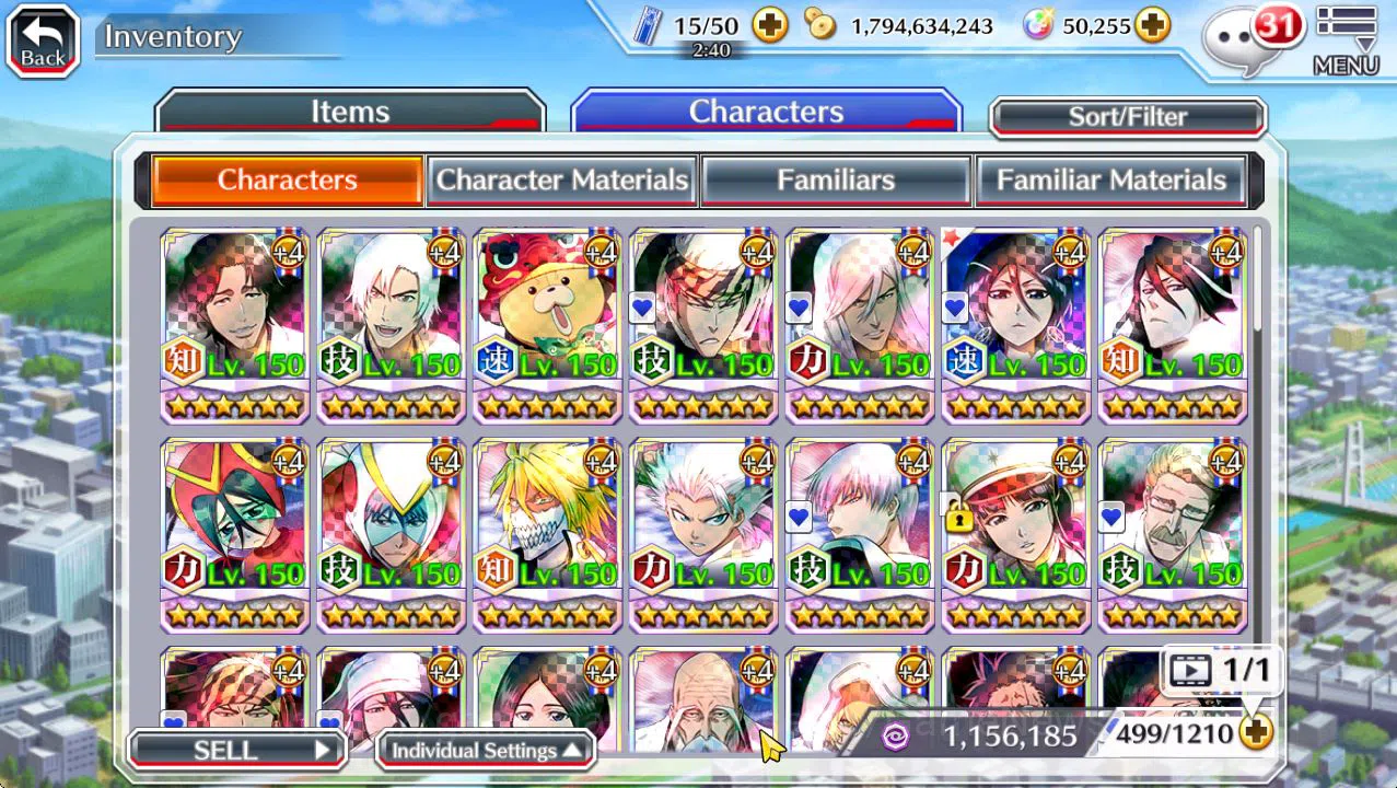 Bleach: Brave Souls Accounts Mid-Tier GLOBAL 50K Orb|Rukia 10Th Anniv,SoulRaper(Shunsui,Jushiro),TYBW25