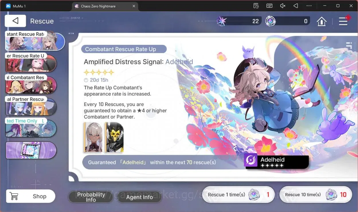 Chaos Zero Nightmare Accounts ASIA | Lv54 | 9 SSR | Heidemarie ME 1 | Selector O image 11