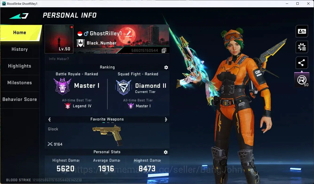 Blood Strike Accounts ASIA|EVOLVED,FAL|COLLAB,FAL,KAR98K|LIMITED,MP7,RPK image 2