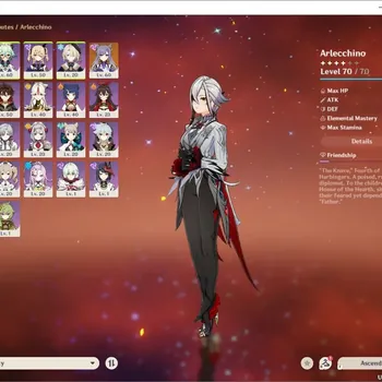 Genshin Impact Accounts Reroll ASIA|AR 35|1 Limited (Arlecchino)+Keqing|Low Explore|Female MC|TakeMail(GI1242Z)