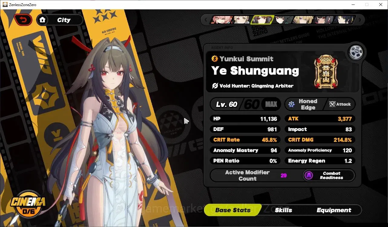 Zenless Zone Zero Accounts Starter ASIA|IK 54|1K Polyc+39 EMT|8 Limited[Shunguang+Sign,S 20