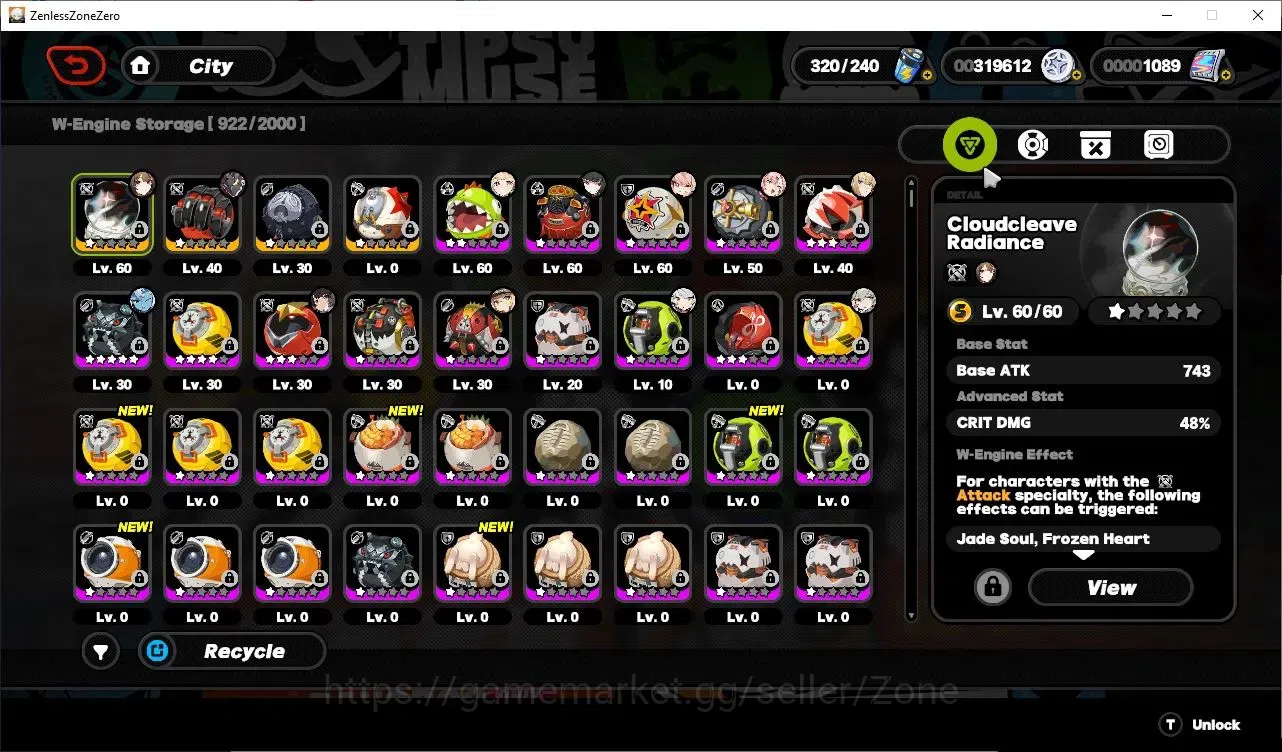 Zenless Zone Zero Accounts Starter ASIA|IK 54|1K Polyc+39 EMT|8 Limited[Shunguang+Sign,S 9
