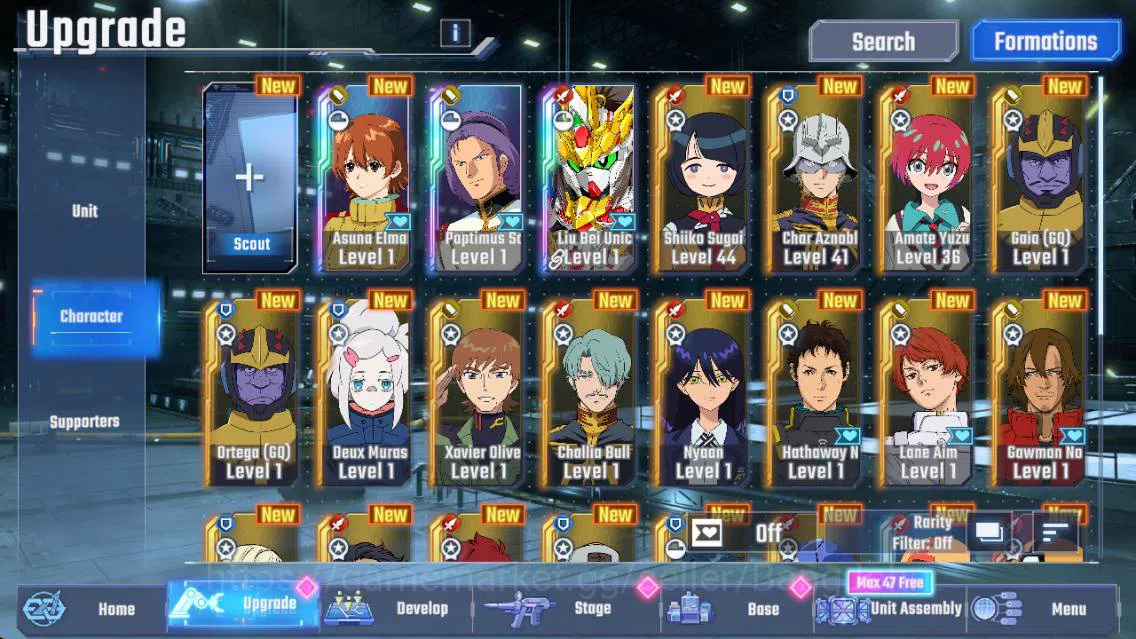 SD Gundam G Generation ETERNAL Accounts Global| rank 35, 193k DM, 4 UR unit, 3 Char, 1 Sup image 3