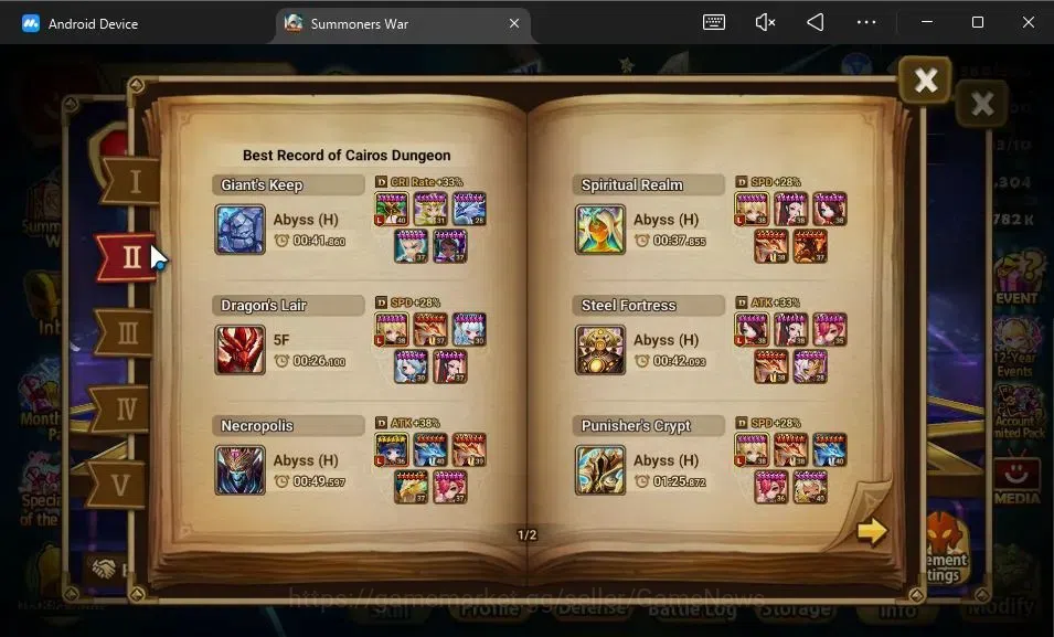 Summoners War: Sky Arena Accounts GLOBAL Lv100|1 LD[Grogen]|20 Total NB5[Layla,Adria image 4