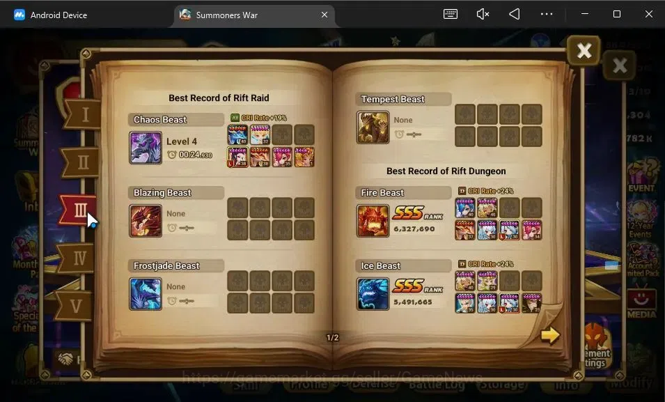 Summoners War: Sky Arena Accounts GLOBAL Lv100|1 LD[Grogen]|20 Total NB5[Layla,Adria image 5