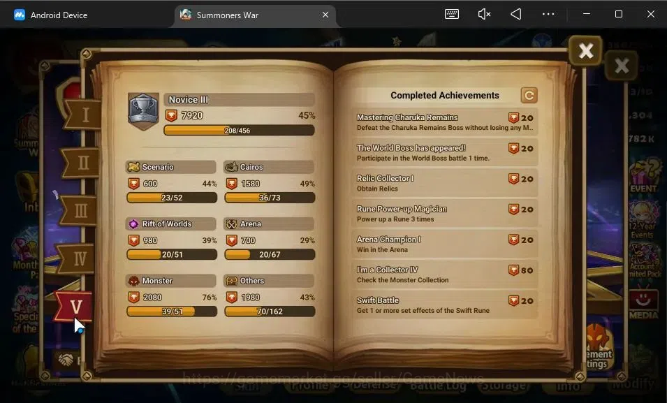 Summoners War: Sky Arena Accounts GLOBAL Lv100|1 LD[Grogen]|20 Total NB5[Layla,Adria image 7
