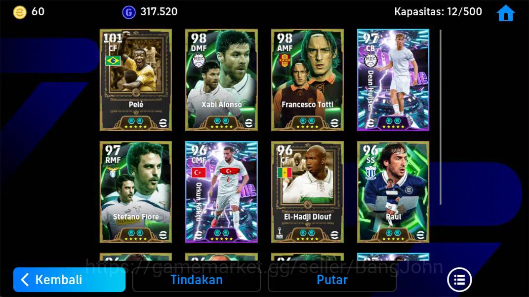 eFootball Accounts Power 3130, Pele legend, X Alonso, Totti Epic, S f image 3