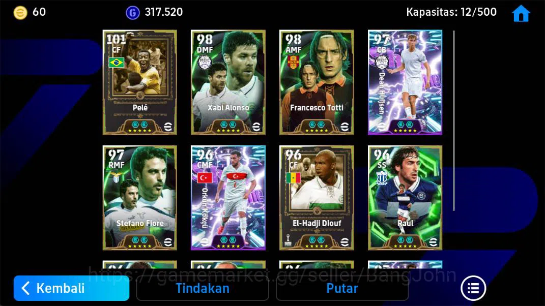 eFootball Accounts Power 3130, Pele legend, X Alonso, Totti Epic, S f image 4