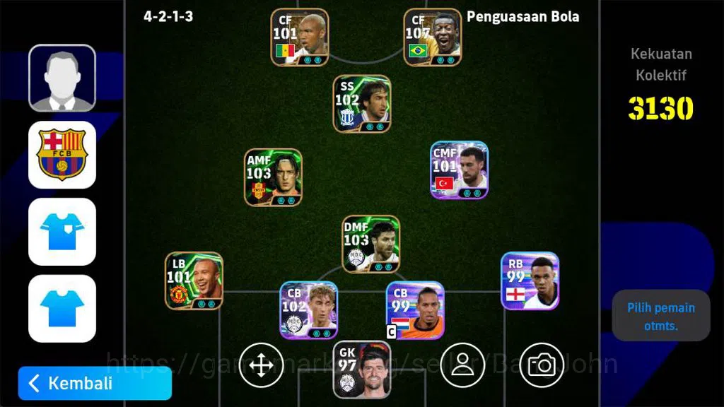 eFootball Accounts Power 3130, Pele legend, X Alonso, Totti Epic, S f image 6