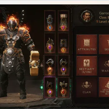 Diablo Immortal Accounts Others SEA - Izual | 60 (904) Barbarian-Slinger | CR 44011 | Reso 315 | Inferno V | Varog Lv 30