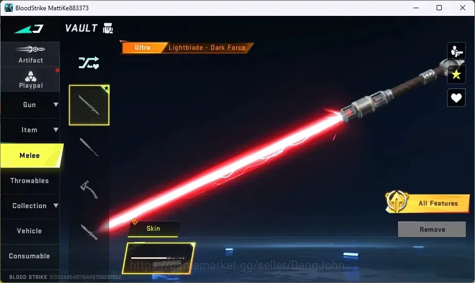 Blood Strike Accounts ASIA | 1 ULTRA MELEE: Lightblade - Dark Force | 1  image 4