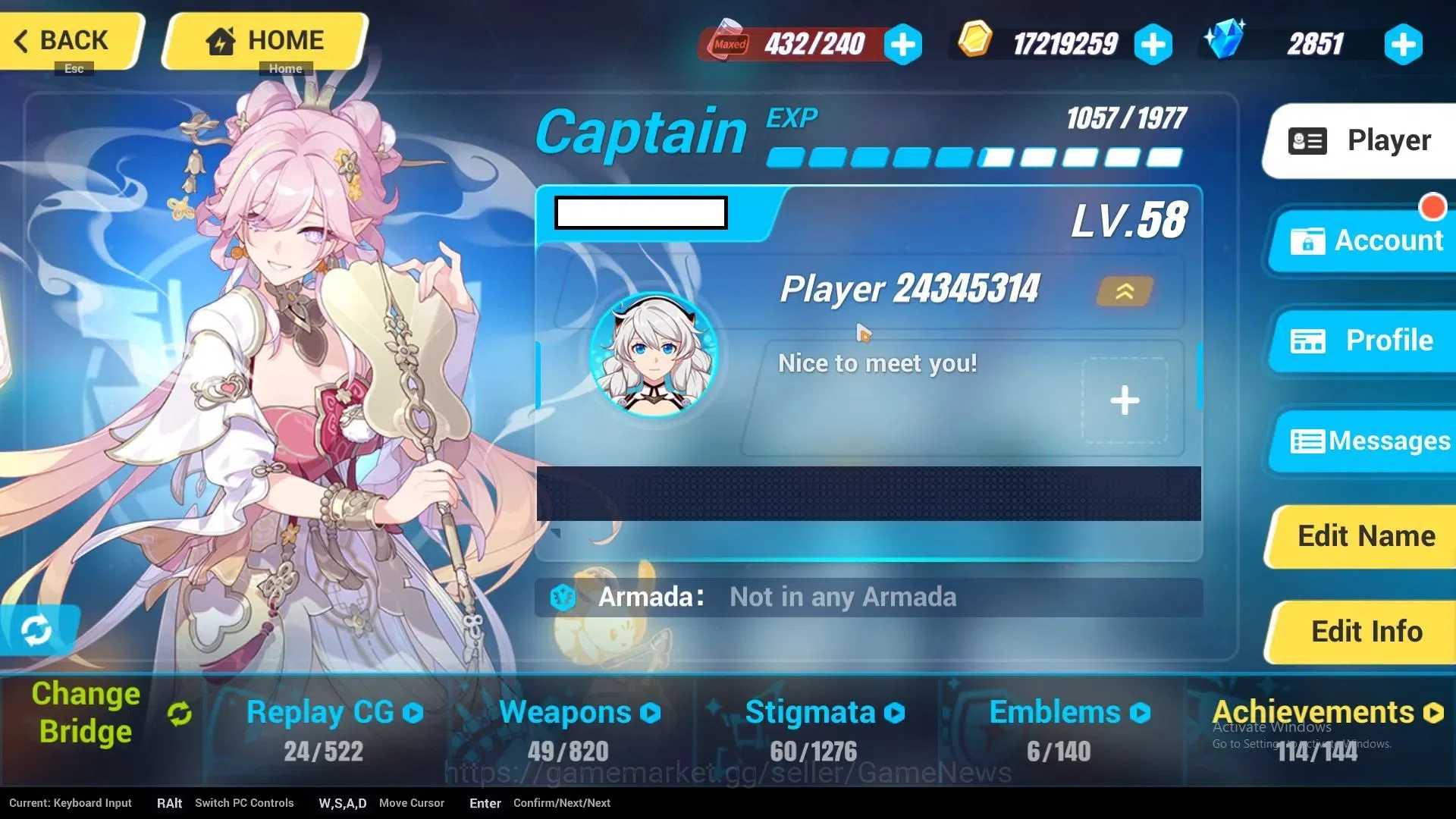 Honkai Impact 3rd Accounts SEA Lv58|2,8K Crys|4 Fullset|Elysia Hi Love Elf 4/ image 2