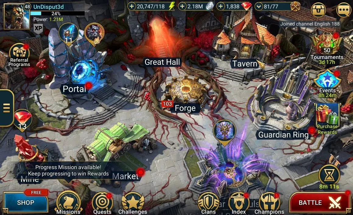 Raid: Shadow Legends Accounts Mid-Game Lv 48 1,2M PWR|1 Mythic(Gizmak)+21 Legend(Ninja,ALice,Edward 1