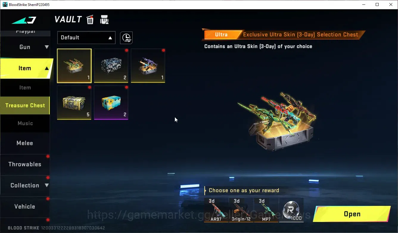 Blood Strike Accounts Collab Skin ASIA|1 ULTRA NACHO-EDM|3 Legendary(M4A1Venom,Kala-Celestial,VSS Explorer)|Log Netease|Take 8