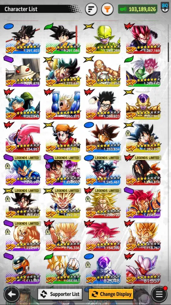 Dragon Ball Legends Accounts 103M Total Power|LV 173|3UL+3LR+20LL|SFPS4 Goku,FF image 7
