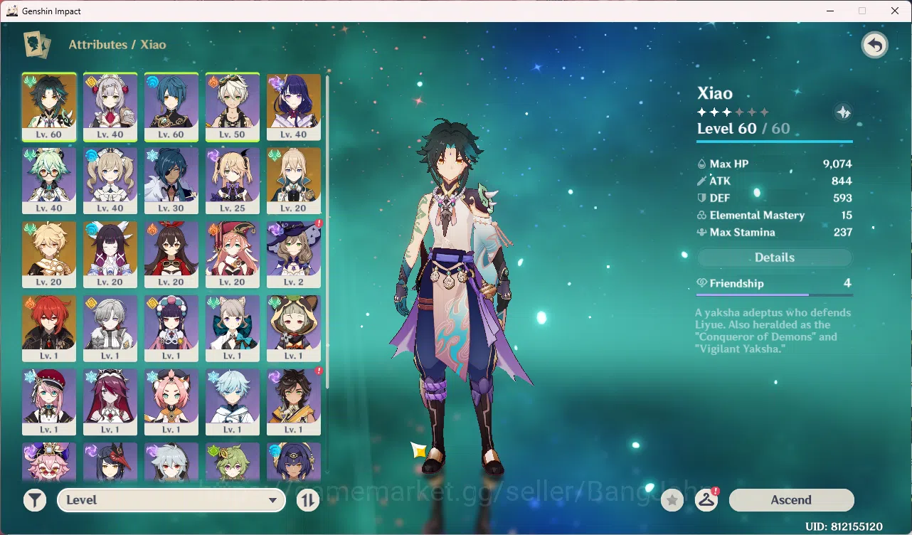 Genshin Impact Accounts Starter | ASIA | AR 35 | UID 81 |  Xiao | Raiden E image 3