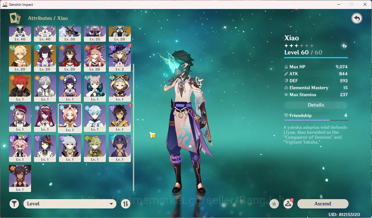 Genshin Impact Accounts Starter | ASIA | AR 35 | UID 81 |  Xiao | Raiden E image 4