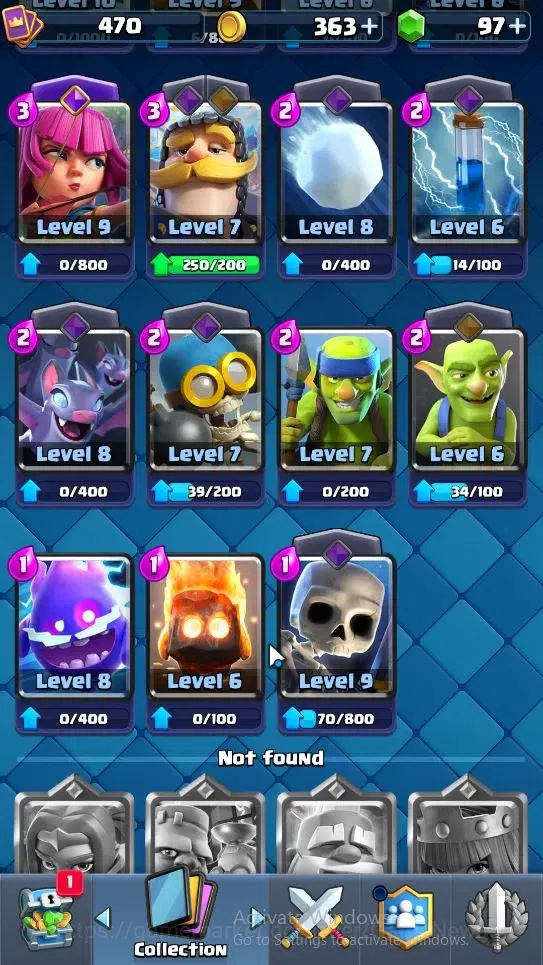 Clash Royale Accounts High-End Lvl 470|KTL 10|Trophy 3529|Card 58/121|1 Hero 4 EVO 1 Legend 15 Epic 20 Rare 22 Common|2 Wild 13
