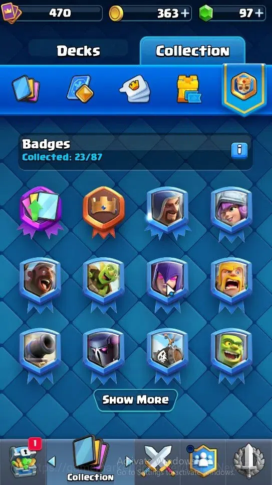 Clash Royale Accounts High-End Lvl 470|KTL 10|Trophy 3529|Card 58/121|1 Hero 4 EVO 1 Legend 15 Epic 20 Rare 22 Common|2 Wild 9