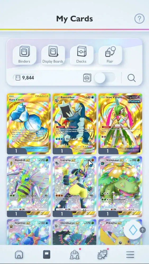 Pokémon TCG Pocket Accounts EN 9,8K Card|151 EX|3 Crown [Candy,Baxcalibur,I Va image 1