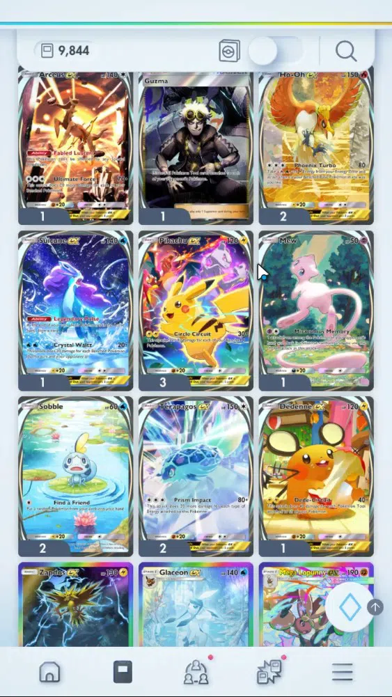 Pokémon TCG Pocket Accounts EN 9,8K Card|151 EX|3 Crown [Candy,Baxcalibur,I Va image 7
