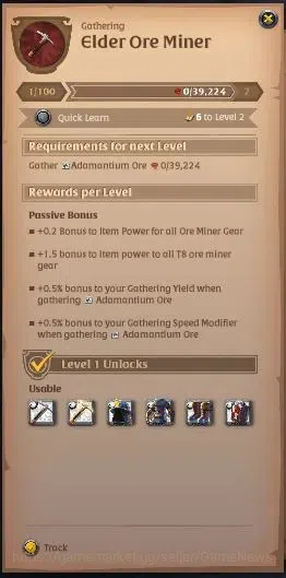 Albion Online Accounts ASIA | 2,64M Total Fame - 7,77M Silver | T8 Ore Mi image 3