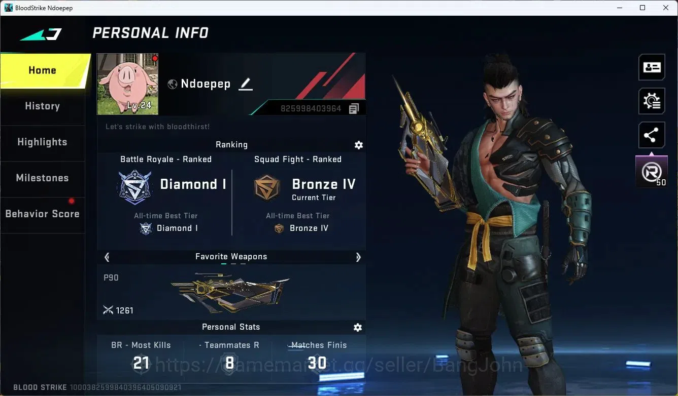 Blood Strike Accounts AMERICA | Eternal P90-Empyrean | 4 Legendary Skins image 2