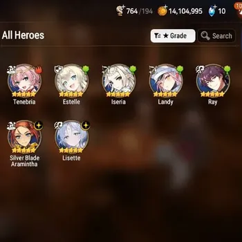 Epic Seven Accounts Starter Global Unverif|Best Starter|2ML(SBA,Lisette)+5*5 RGB|PoH+Bless ON|MoR 9|MM 730|1x 4-5* Hero