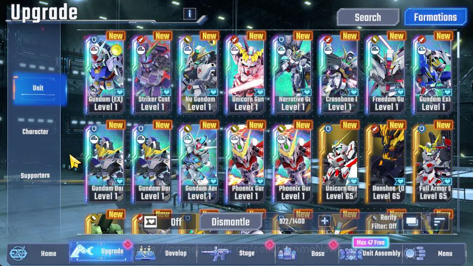 SD Gundam G Generation ETERNAL Accounts [Global]Rank 28|109K DM| 11 UR | Unicorn Destroy,B image 1