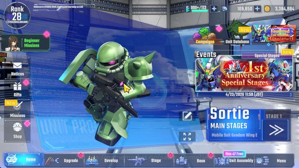 SD Gundam G Generation ETERNAL Accounts [Global]Rank 28|109K DM| 11 UR | Unicorn Destroy,BarbatosLB1,Phoenix PowerLB1,Strike 4