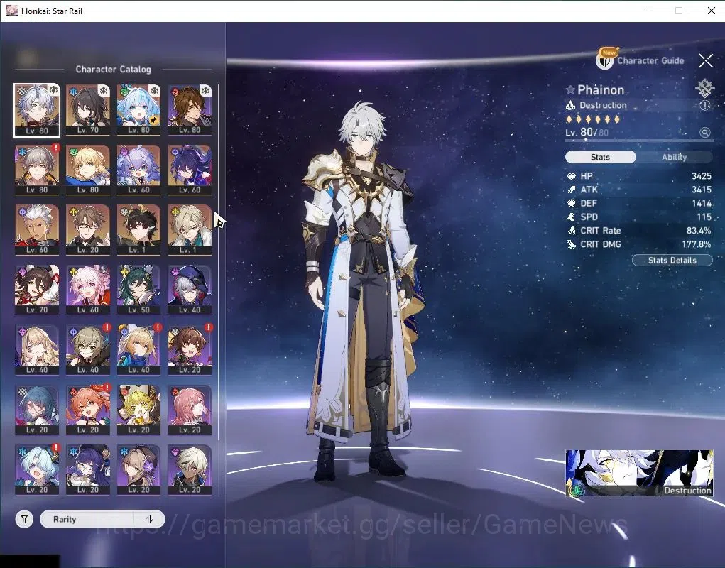 Honkai Star Rail Accounts Asia|TL 70|6,4K SJ+2 Golden Comp|8 Limited|[Phaino image 4