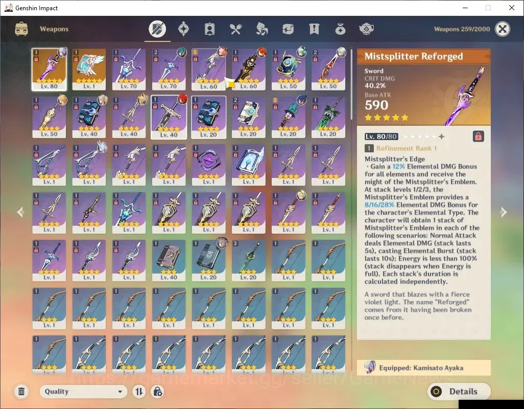 Genshin Impact Accounts ASIA|AR 45|5 Limited +4(*5Wep)|[Ayaka]+Sign,Mavuik image 4