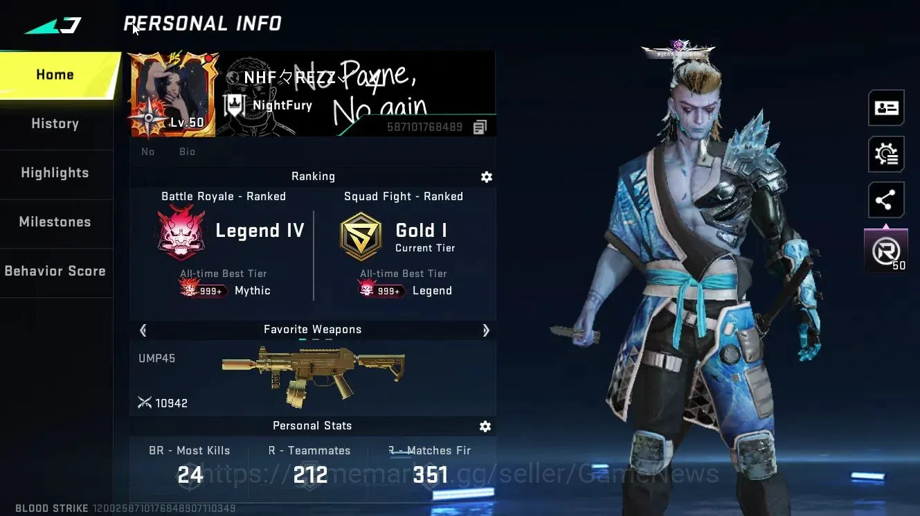 Blood Strike Accounts Collab Skin ASIA|Collab 2