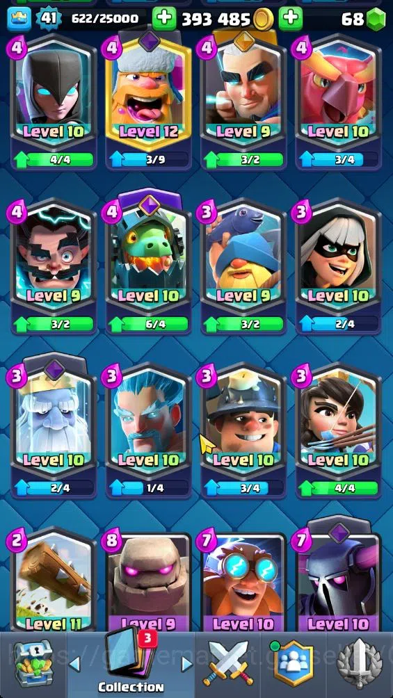 Clash Royale Accounts High-End Lv 41|Trophy 8741|KTL 13|Limited Skin|Card 121|3 Hero 14 Evo 8 Champ 21 Legend 33 Epic 30 15