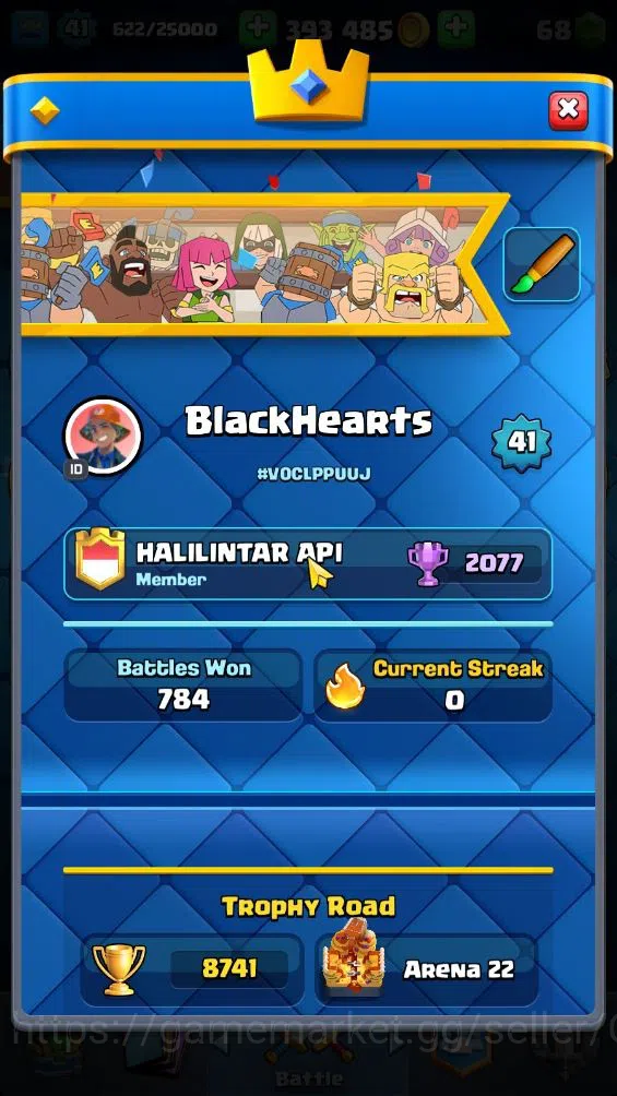 Clash Royale Accounts High-End Lv 41|Trophy 8741|KTL 13|Limited Skin|Card 121|3 Hero 14 Evo 8 Champ 21 Legend 33 Epic 30 2