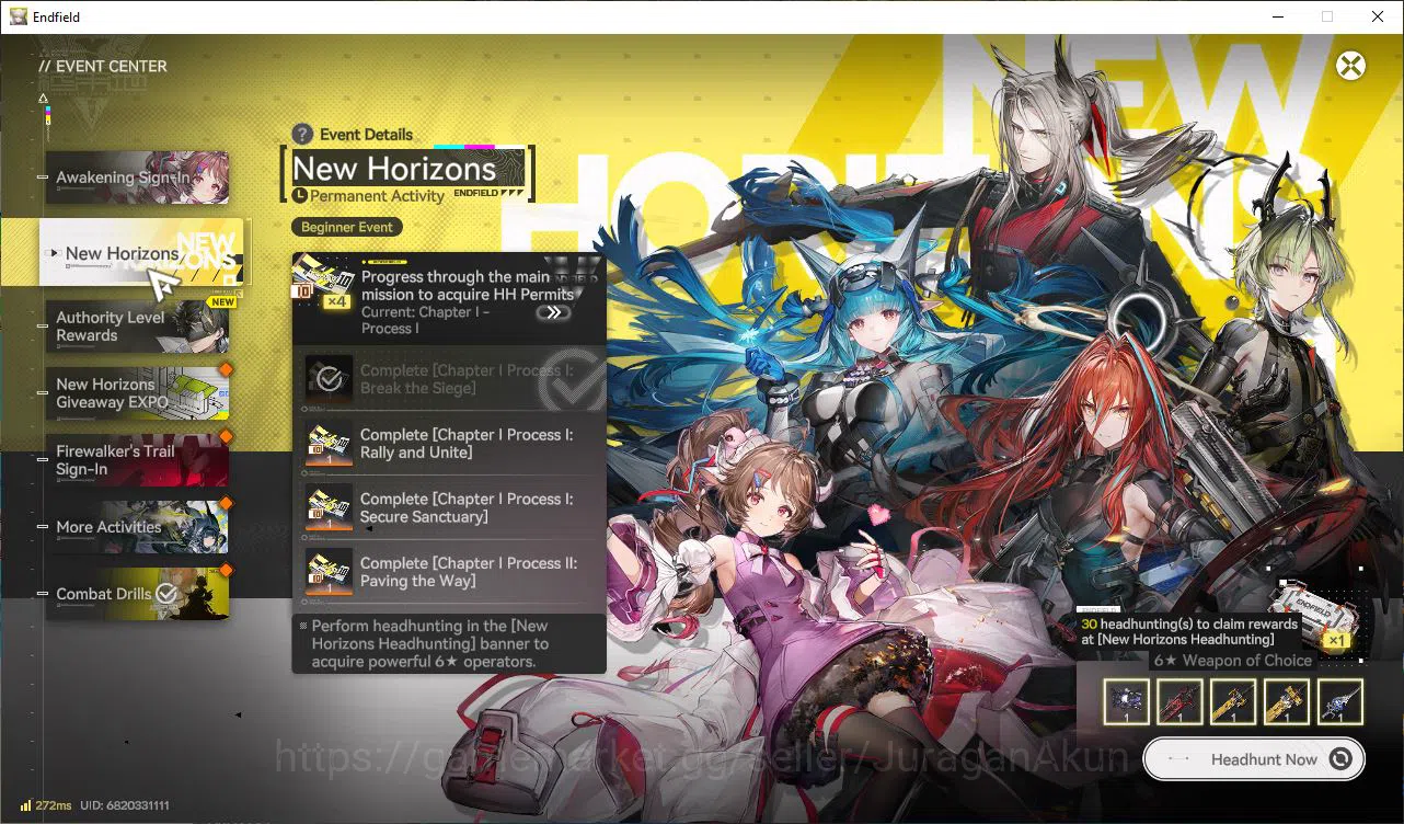 Arknights: Endfield Accounts NA/EU Lv2|Day2|Meta SSR Laevatain+5SR Operators|1 6* Wp|male Mc|GrypLink|Take 7