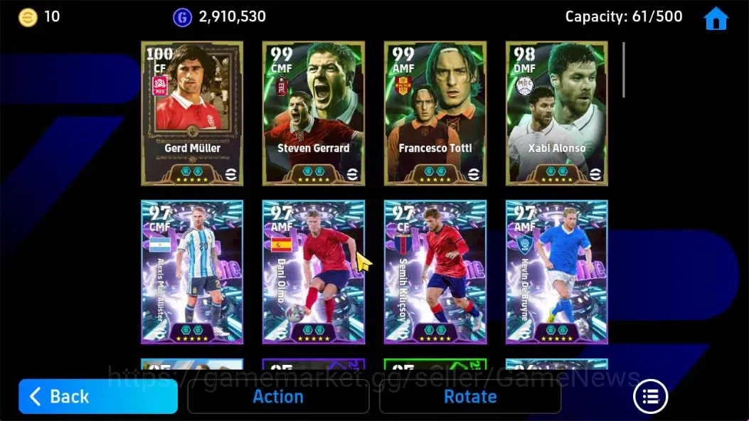 eFootball Accounts Android|Gerd Muller,Francesco Totti,Steven Gerard, image 16