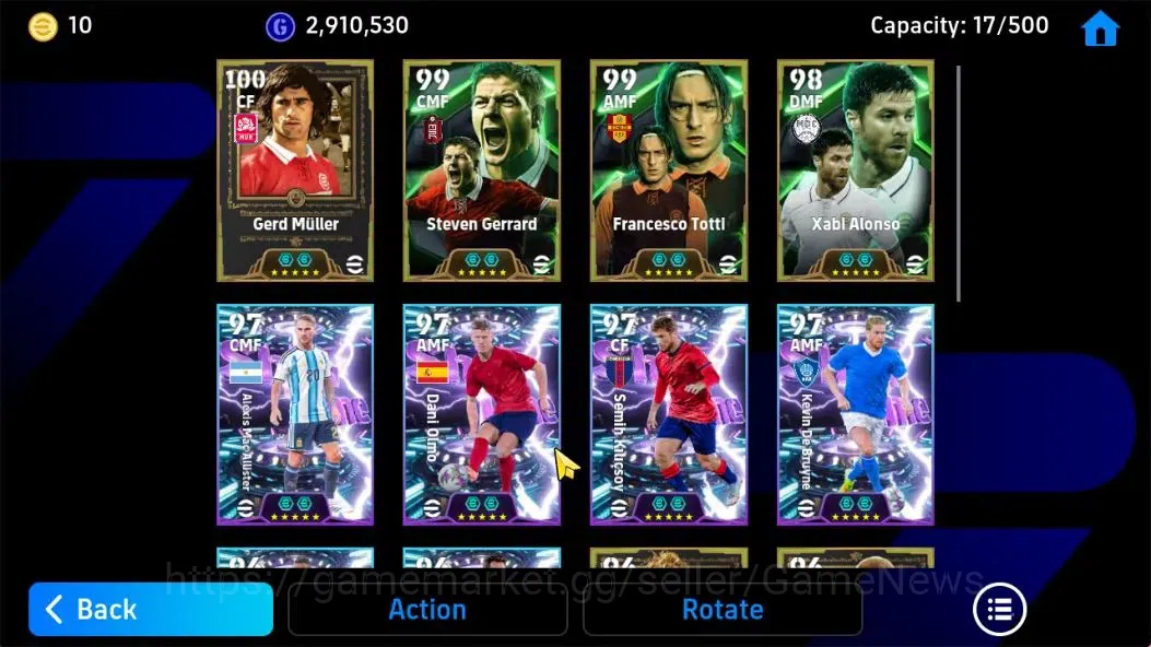 eFootball Accounts Android|Gerd Muller,Francesco Totti,Steven Gerard, image 4