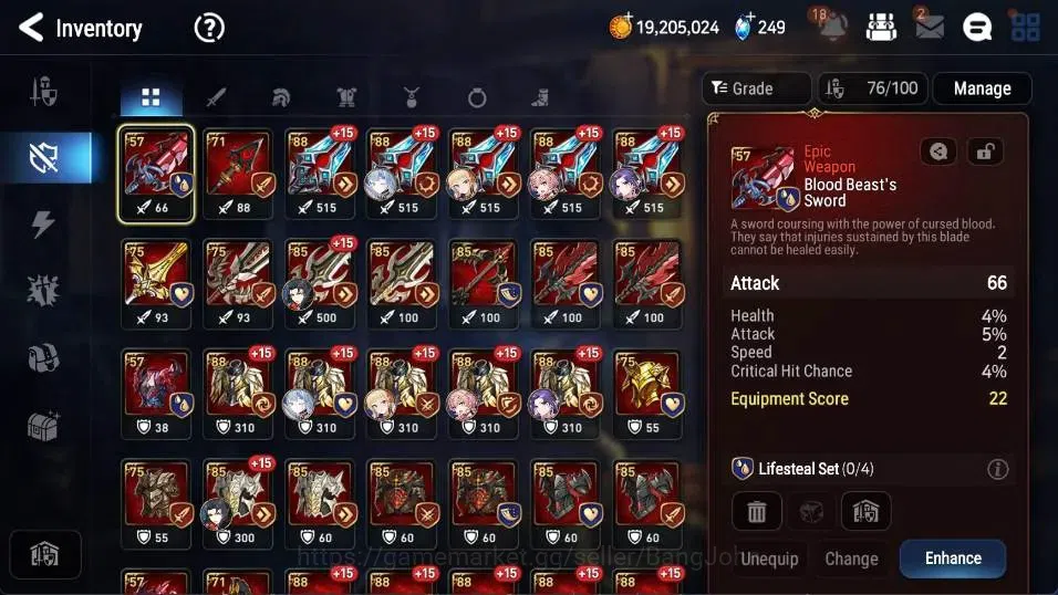Epic Seven Accounts Starter Global |6 ML(SE Celine,Lidica,Corvus,Yufine,Charles,Luluca)Etc|PoH+Bless ON|19M Gold|42K 10