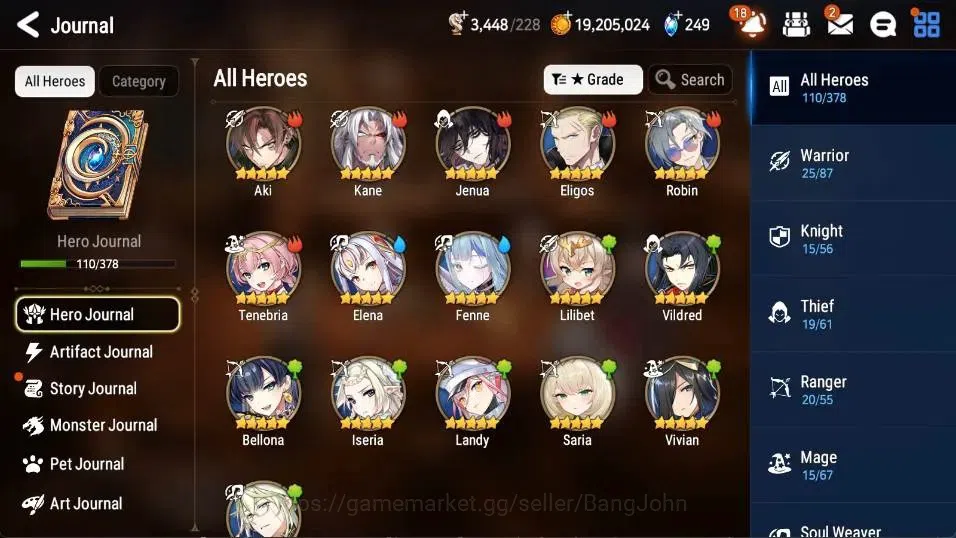 Epic Seven Accounts Starter Global |6 ML(SE Celine,Lidica,Corvus,Yufine,Charles,Luluca)Etc|PoH+Bless ON|19M Gold|42K 7