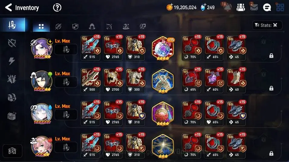 Epic Seven Accounts Starter Global |6 ML(SE Celine,Lidica,Corvus,Yufine,Charles,Luluca)Etc|PoH+Bless ON|19M Gold|42K 9